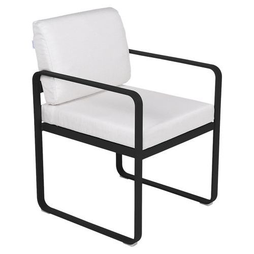 Fauteuil Repas Bellevie Réglisse - Blanc Grisé