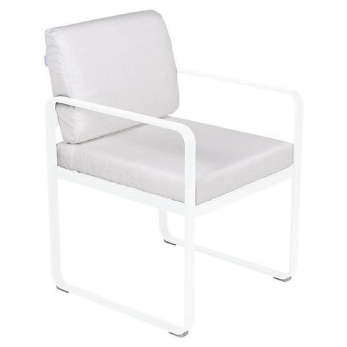 Fauteuil Repas Bellevie Blanc Coton - Blanc Grisé
