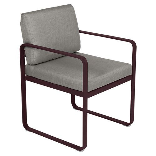 Fauteuil Repas Bellevie Cerise Noire - Blanc Grisé