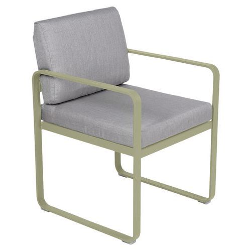 Fauteuil Repas Bellevie Vert Tilleul - Gris Flanelle