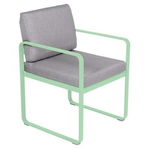 Fauteuil Repas Bellevie Vert Opaline - Gris Flanelle