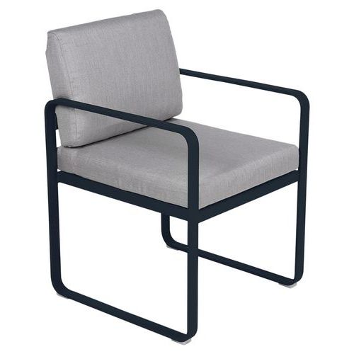 Fauteuil Repas Bellevie Bleu Abysse - Gris Flanelle