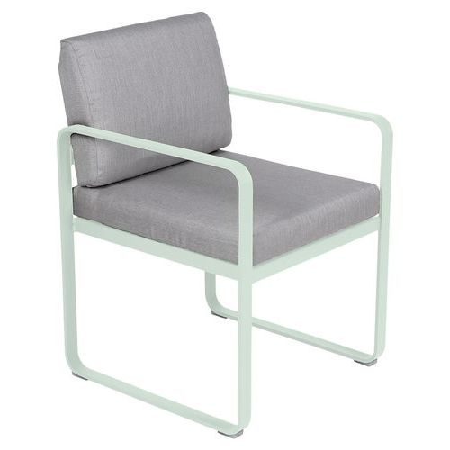 Fauteuil Repas Bellevie Menthe Glaciale - Gris Flanelle
