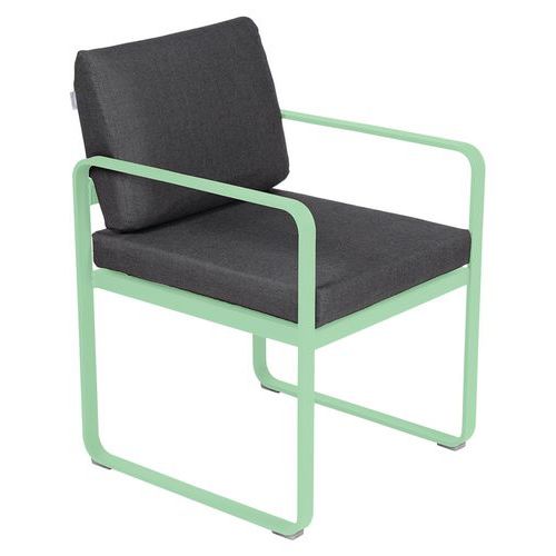 Fauteuil Repas Bellevie Vert Opaline - Gris Graphite