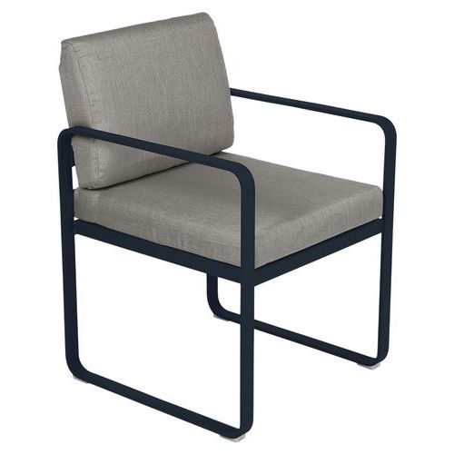 Fauteuil Repas Bellevie Bleu Abysse - Taupe Grisé