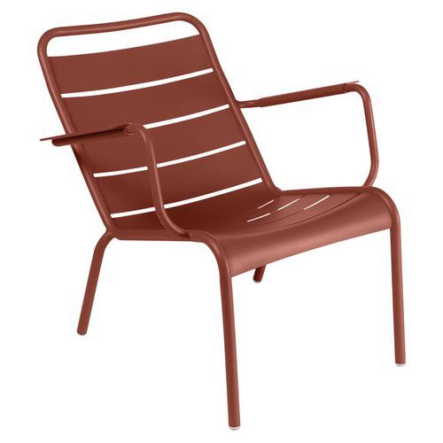 Fauteuil Bas Luxembourg Ocre Rouge