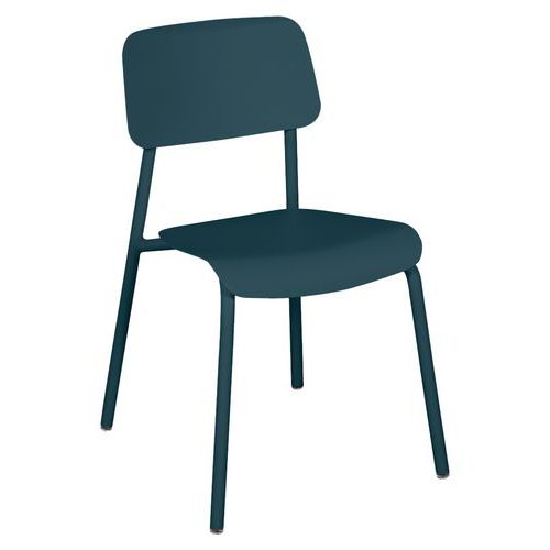 Chaise Studie 4 Pieds - Bleu Acapulco