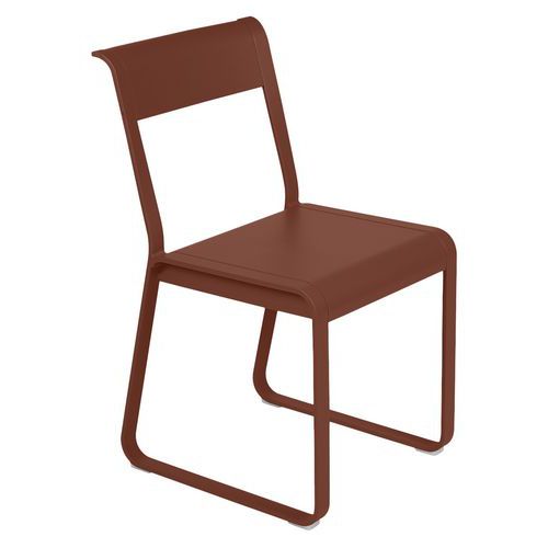 Chaise Bellevie V2 Piètement Luge Ocre Rouge