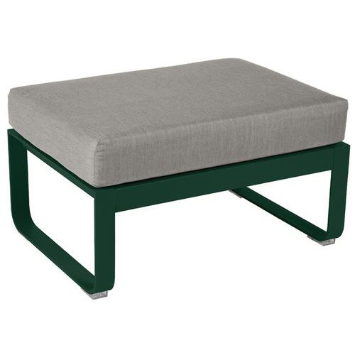 Pouf Bellevie Vert Cèdre - Taupe Grisé