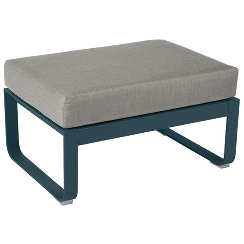 Pouf Bellevie Bleu Acapulco - Taupe Grisé