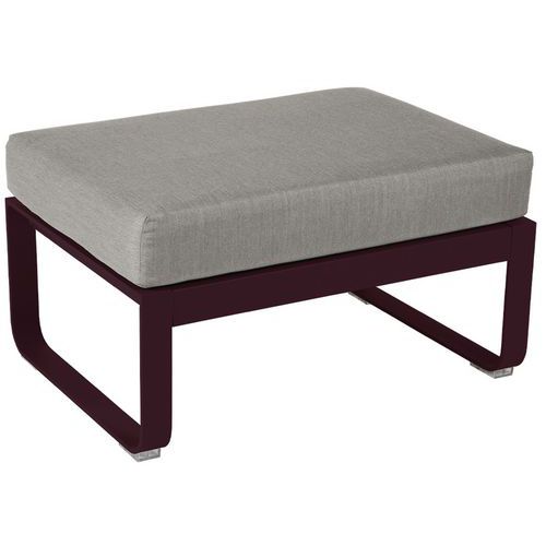 Pouf Bellevie Cerise Noire - Taupe Grisé