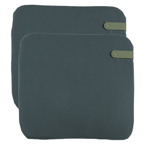 Duo De Galettes Color Mix 41 X 45 Cm - Bleu Nuit