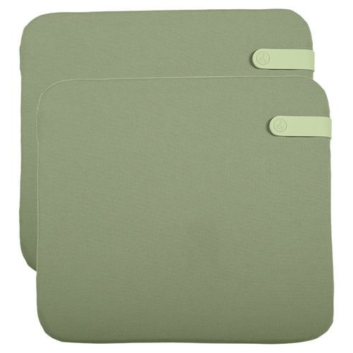 Duo De Galettes Color Mix 41 X 45 Cm - Vert Eucalyptus