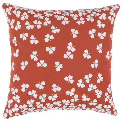 Coussin Trèfle 44 X 44 Cm - Ocre Rouge