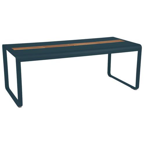 Table Bellevie 196 X 90 Cm Avec Rangement - Bleu Acapulco