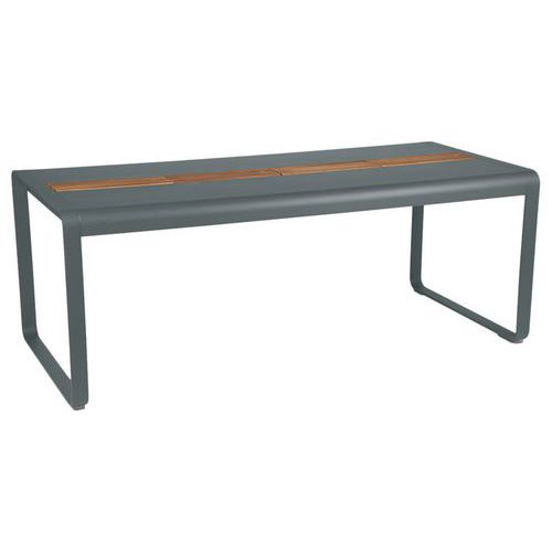 Table Bellevie 196 X 90 Cm Avec Rangement - Gris Orage