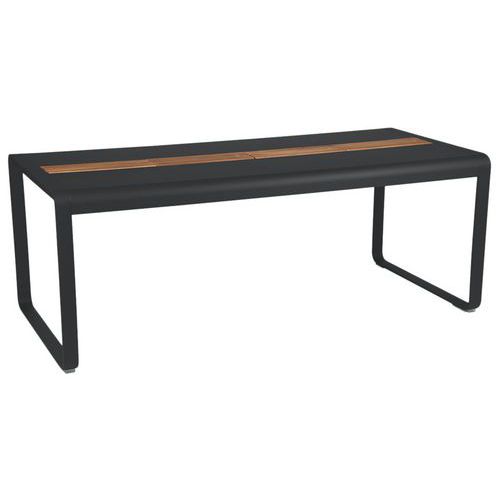 Table Bellevie 196 X 90 Cm Avec Rangement - Carbone