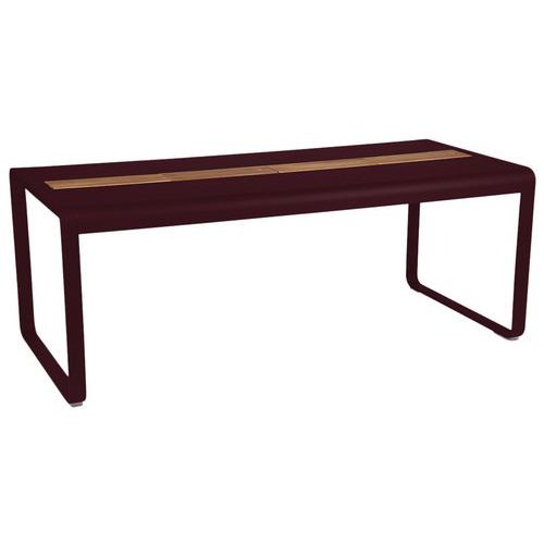 Table Bellevie 196 X 90 Cm Avec Rangement - Cerise Noire