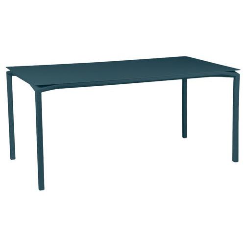 Table Haute Calvi 160 X 80 Cm Hauteur 74 Cm Bleu Acapulco