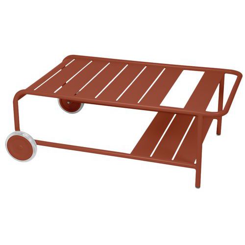 Table Basse À Roues Luxembourg - Ocre Rouge