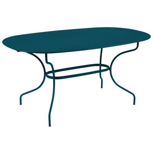 Table Opéra+ Ovale 160 X 90 Cm - Bleu Acapulco