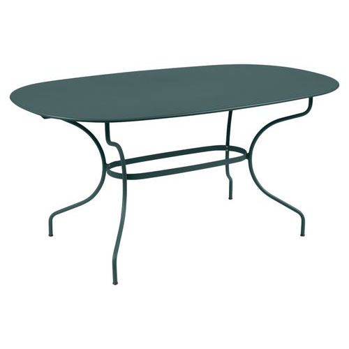 Table Opéra+ Ovale 160 X 90 Cm - Gris Orage