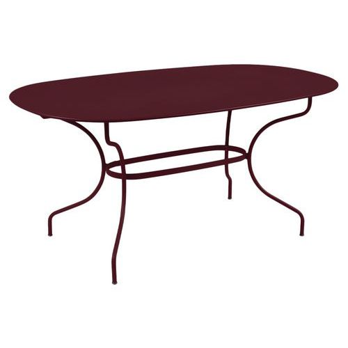 Table Opéra+ Ovale 160 X 90 Cm - Cerise Noire