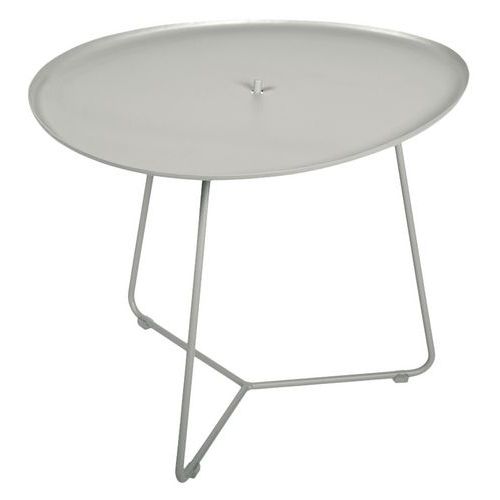 Table Basse Cocotte Plateau Amovible Gris Argile
