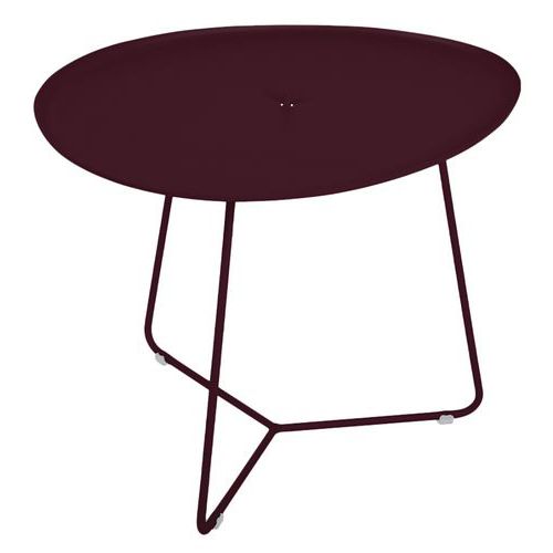 Table Basse Cocotte Plateau Amovible Cerise Noire