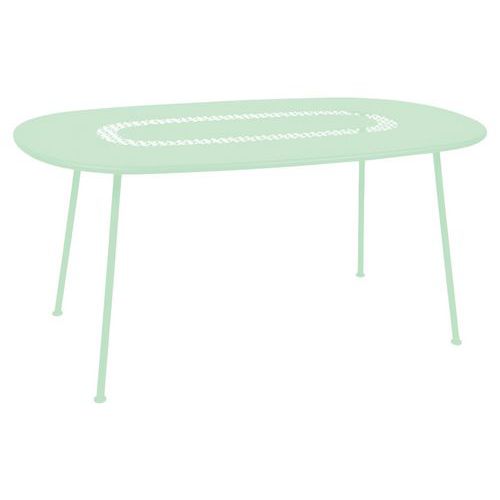 Table Ovale Lorette 160 X 90 Cm Vert Opaline
