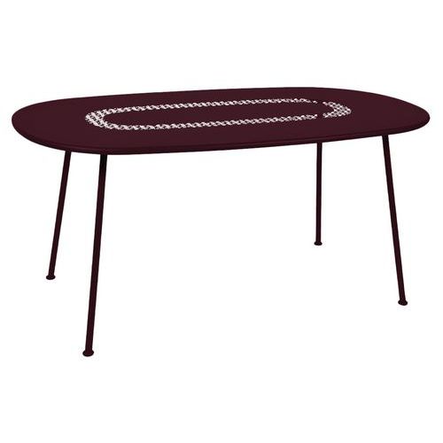 Table Ovale Lorette 160 X 90 Cm Cerise Noire