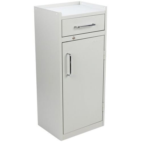 Armoire à outils Manutan Expert - 1 tiroir, 1 porte, H98xP34xL44, rebords, couleur gris