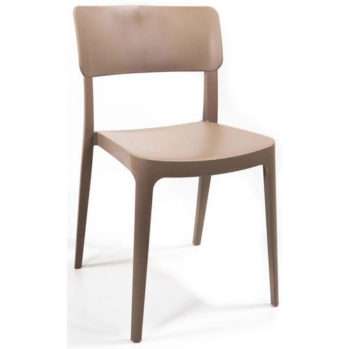 Lot de 4 - Chaise Wing En Plastique Empilable Beige Sable
