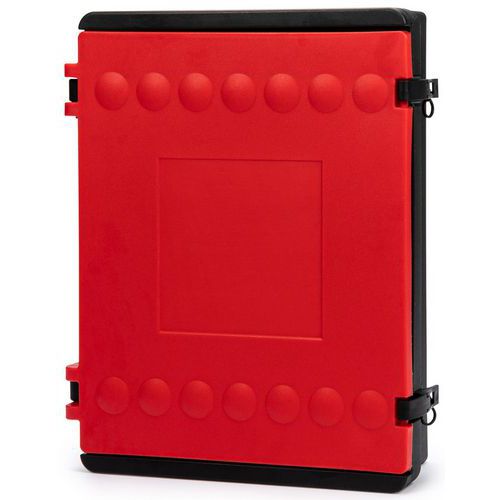Jonesco - Coffre de Rangement pour Tuyaux Incendie - Polyéthylène Rouge/Noir - 610x500x195mm - Sécurité Incendie Robuste