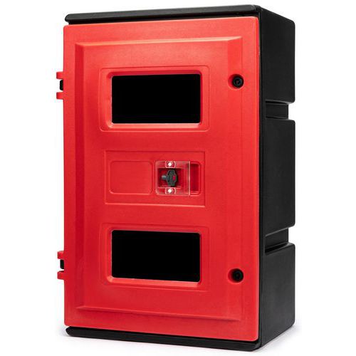 Jonesco - Coffre Extincteur Série 85 - Polyéthylène Rouge/Noir - 850x565x375mm - Protection Incendie Robuste