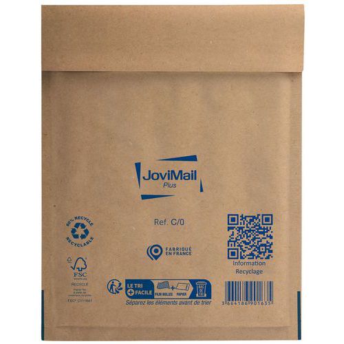 Jovipack - Pochette Kraft Renforcée Bulle 150x210mm - Éco-responsable - Idéale pour Expédition Protégée