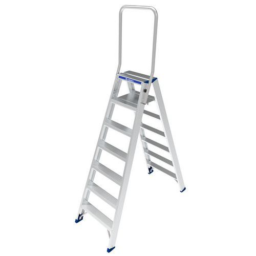 Marchepied Double Accès - Garde-corps Repliable - 7 Marches