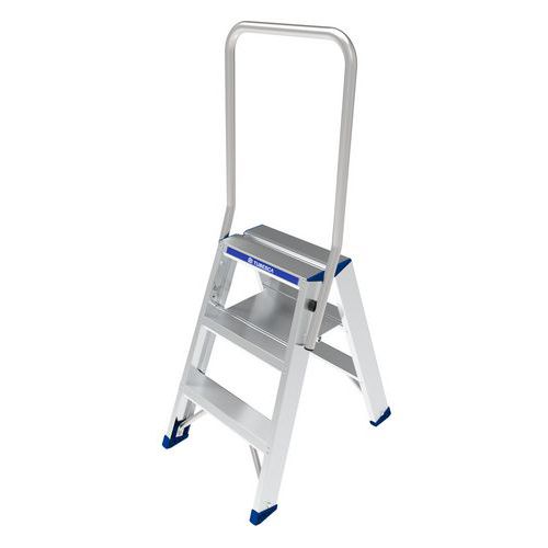 Marchepied Double Accès - Garde-corps Repliable - 3 Marches