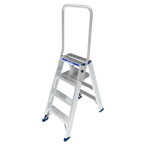 Marchepied Double Accès - Garde-corps Repliable - 4 Marches