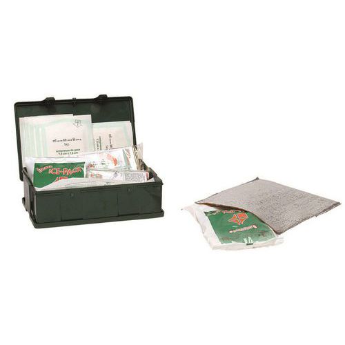 Kit de secours urgence premiers secours petit membre amputé blanc/bleu stérile adulte 1-5 personnes CE