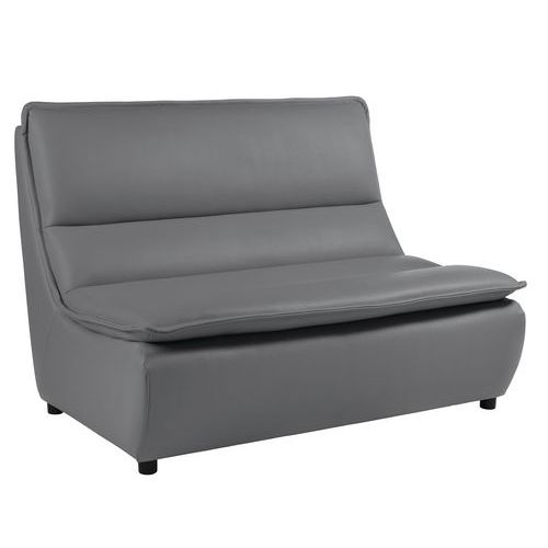 GGI - Chauffeuse 2 places Zeny tissu chiné M1 gris - 128cm largeur - Confort et sécurité M1 - Livré monté