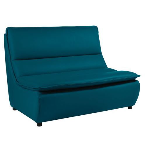 GGI - Chauffeuse 2 places Zeny tissu chiné M1 bleu - Polyester - Confort et sécurité M1 - Livré monté