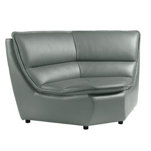 GGI - Chauffeuse d'angle Zeny 1 place PVC M1 Beige - Assise 110cm - Confort et Sécurité