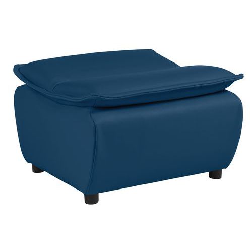 GGI - Pouf Zeny M1 Pétrole - PVC - Assise 66x66cm - Confortable et Facile à Nettoyer