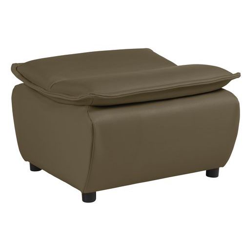 GGI - Pouf Zeny M1 Terre - PVC Enduit - Marron - 66x66x92 cm - Assise 42 cm - Lavable Éponge - Garanti 5 Ans