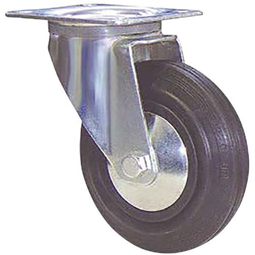 Roulette Portroll à Platine Pivotante 80 Mm Ã˜ 80mm - 80 Kg