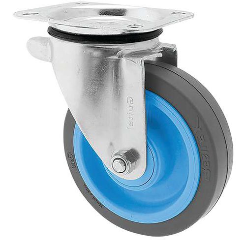 Roulette à Platine Pivotante 125 Mm Ø 125mm - 250 Kg