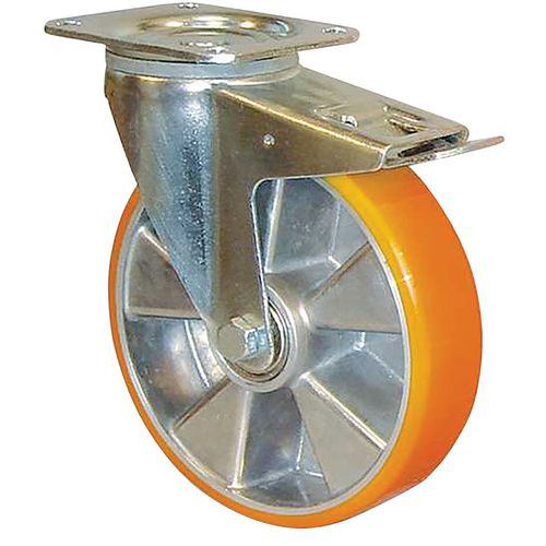 Roulette Polyuréthane à Double Blocage Ã˜ 100mm - 200 Kg