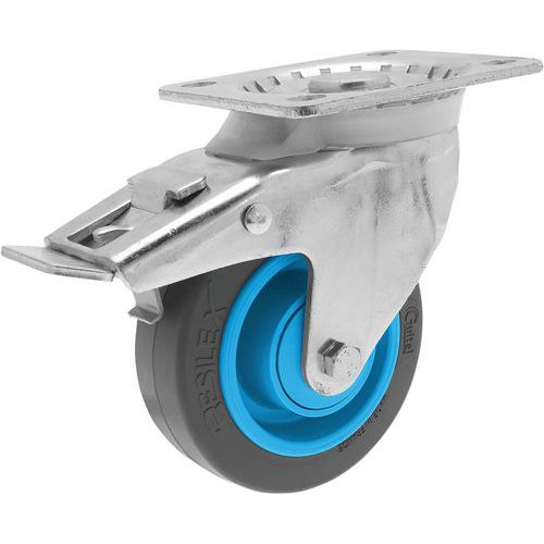 Roulette Résilex à Platine Pivotante Ã˜ 100mm - 200 Kg