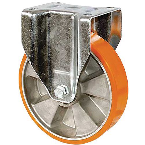 Roulette Roue Polyuréthane à Platine Fixe Ã˜ 250mm - 800 Kg